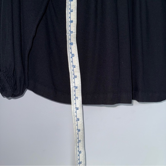 Old Navy Black Women's Flowy Peasant Blouse size large boho vibe coastal cowgirl - Picture 5 of 13